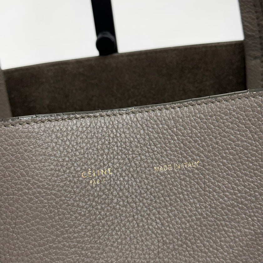Céline Borsa Cabas Phantom in Pelle Martellata Taupe
