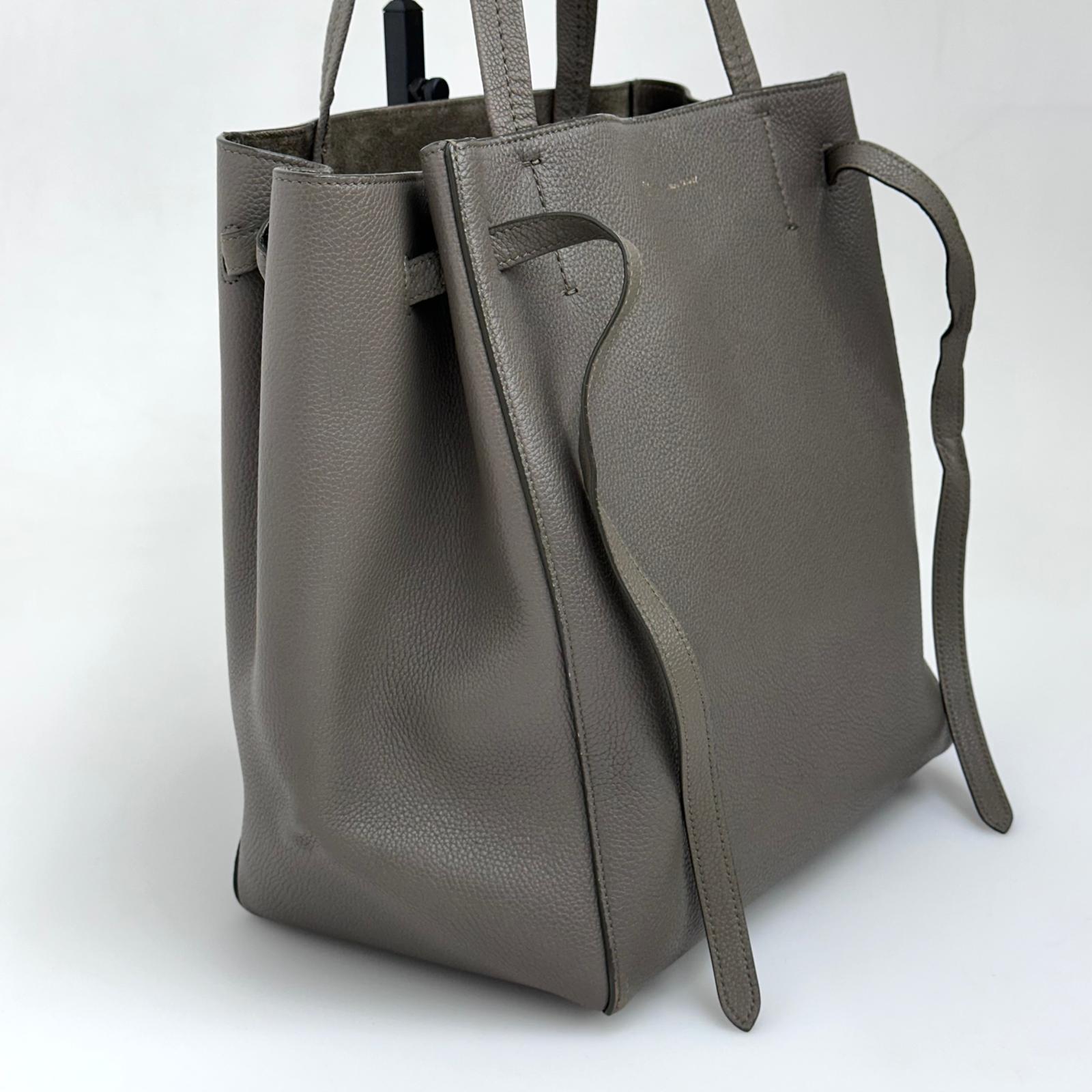 Céline Borsa Cabas Phantom in Pelle Martellata Taupe