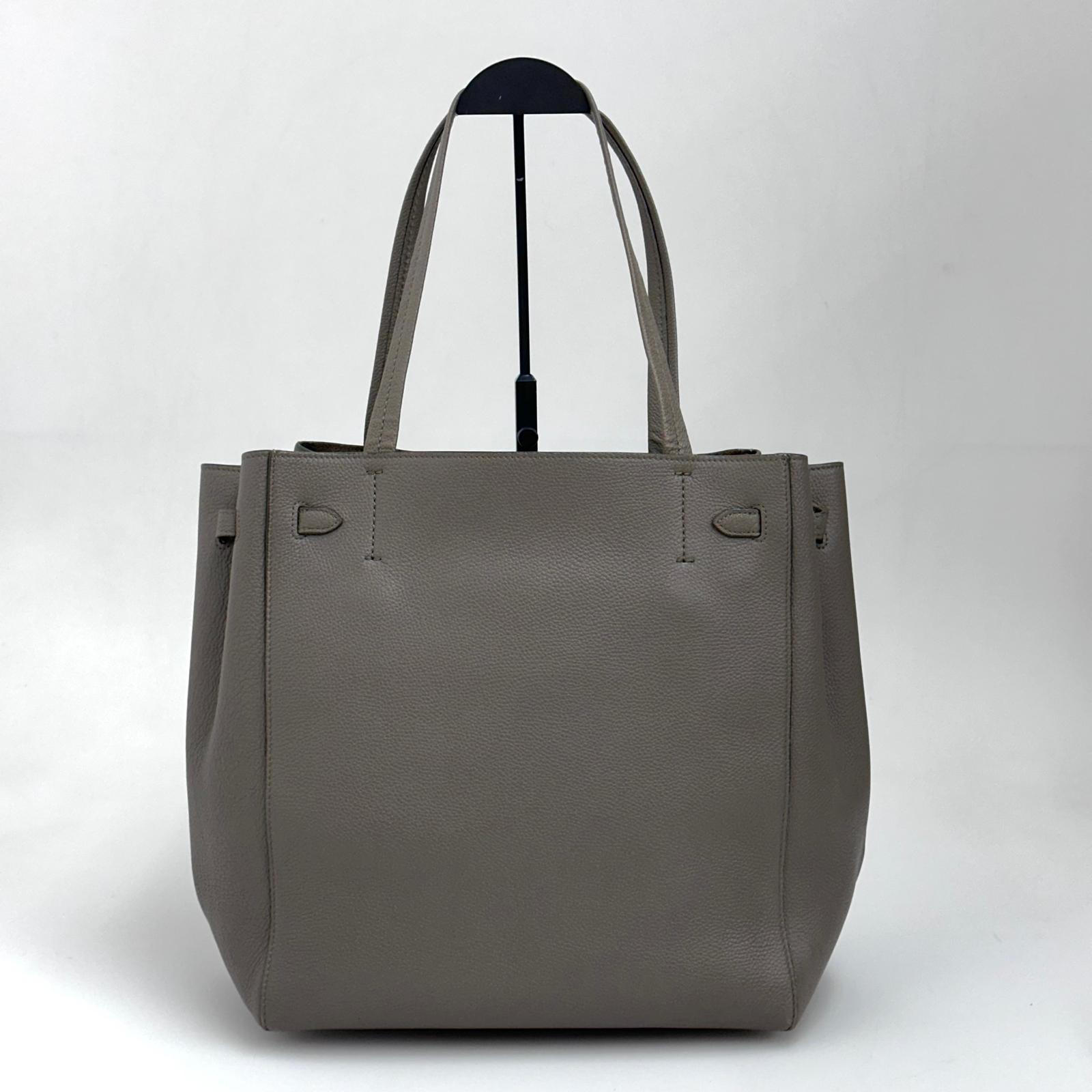 Céline Borsa Cabas Phantom in Pelle Martellata Taupe