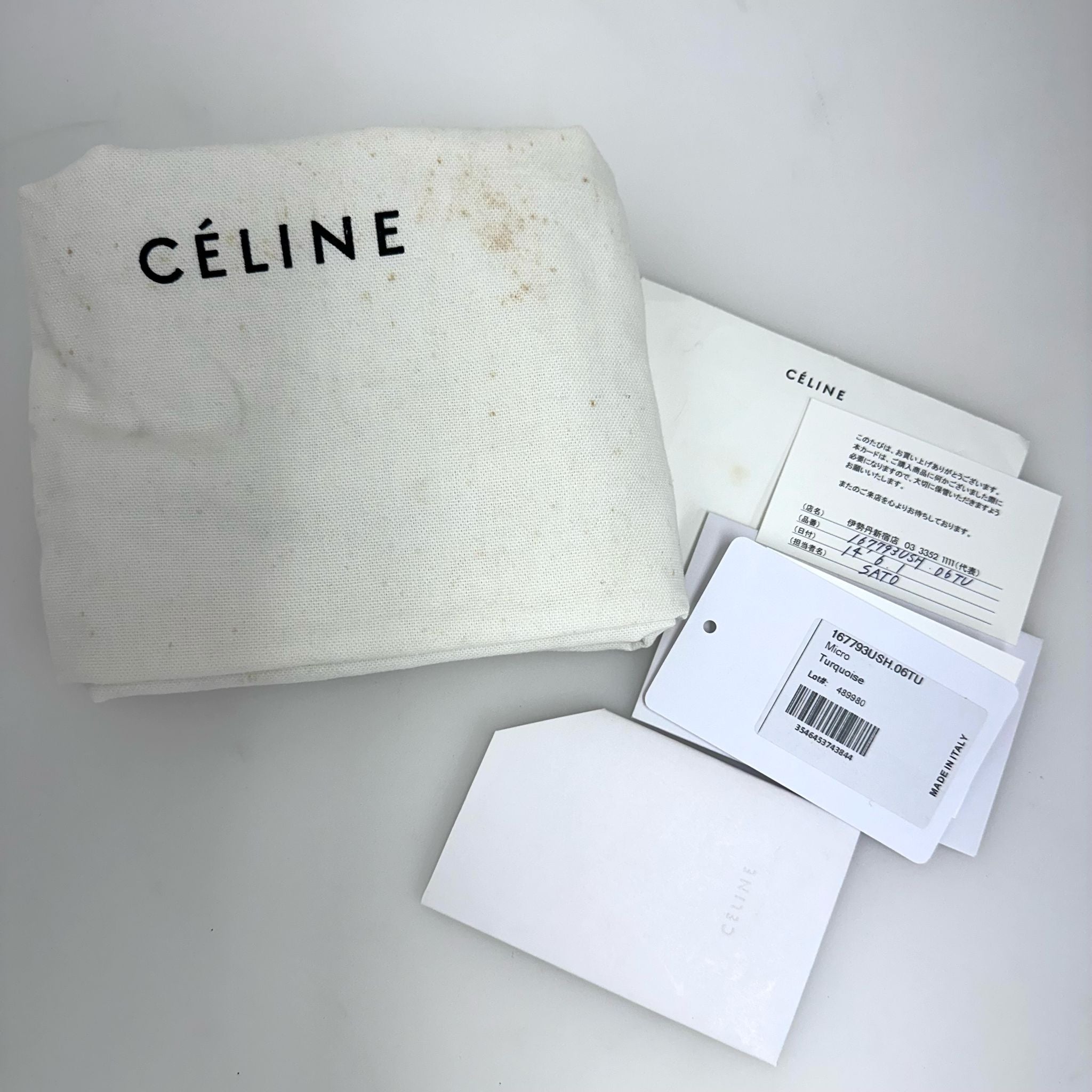 Céline Borsa Luggage Micro Tricolor a Mano