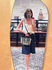 Céline Borsa Luggage Nano in Pelle Verde Militare, Salvia e Nero