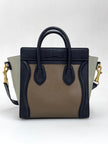 Céline Borsa Luggage Nano in Pelle Verde Militare, Salvia e Nero