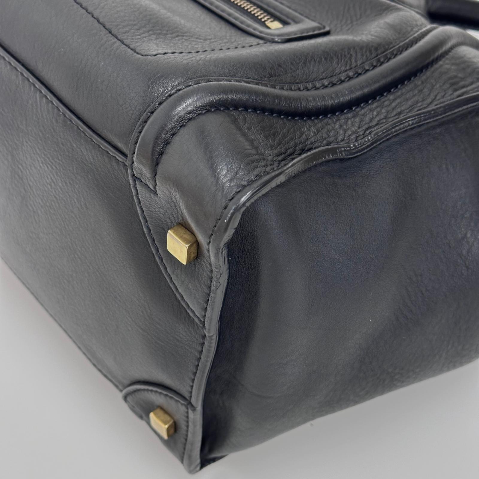 Céline Borsa Mini Luggage in Pelle Nera