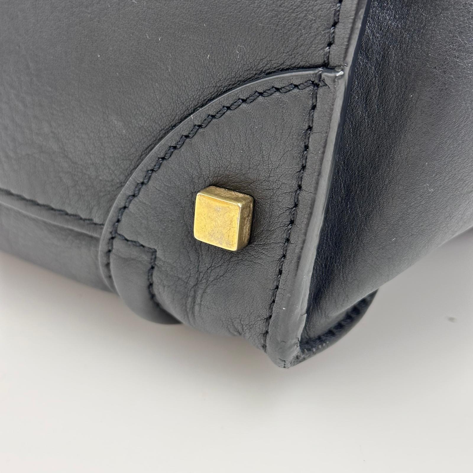Céline Borsa Mini Luggage in Pelle Nera