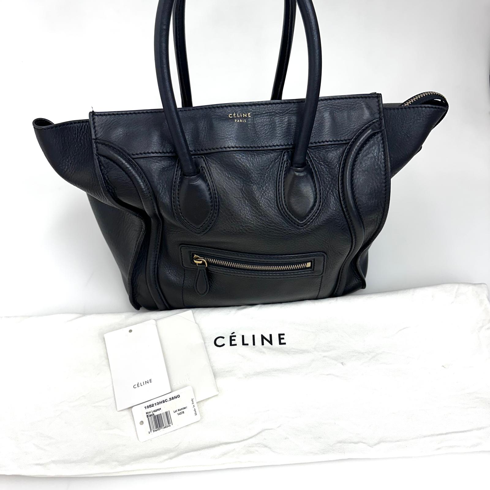 Céline Borsa Mini Luggage in Pelle Nera