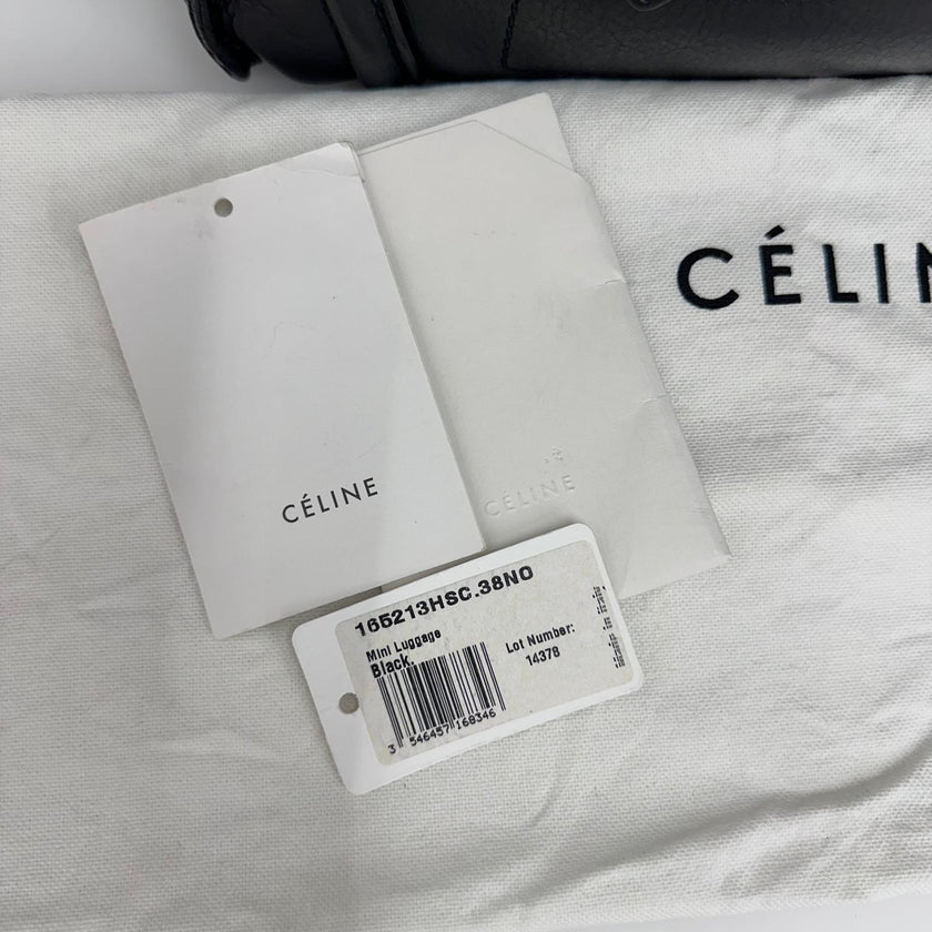 Céline Borsa Mini Luggage in Pelle Nera