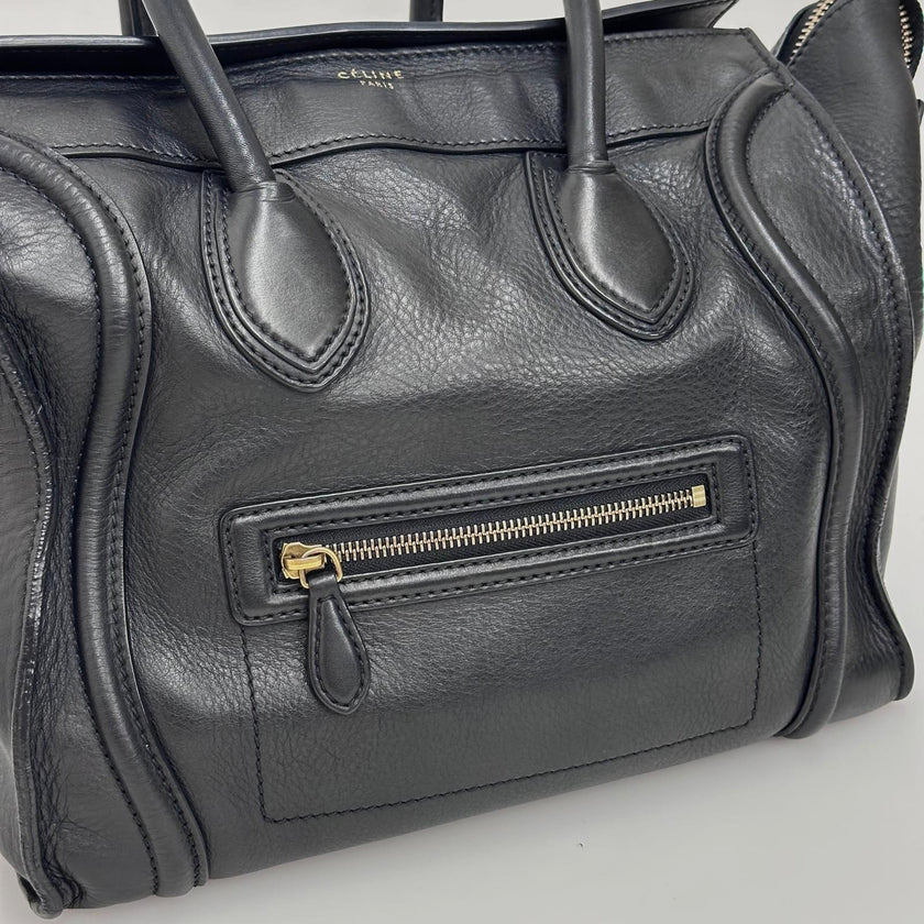 Céline Borsa Mini Luggage in Pelle Nera