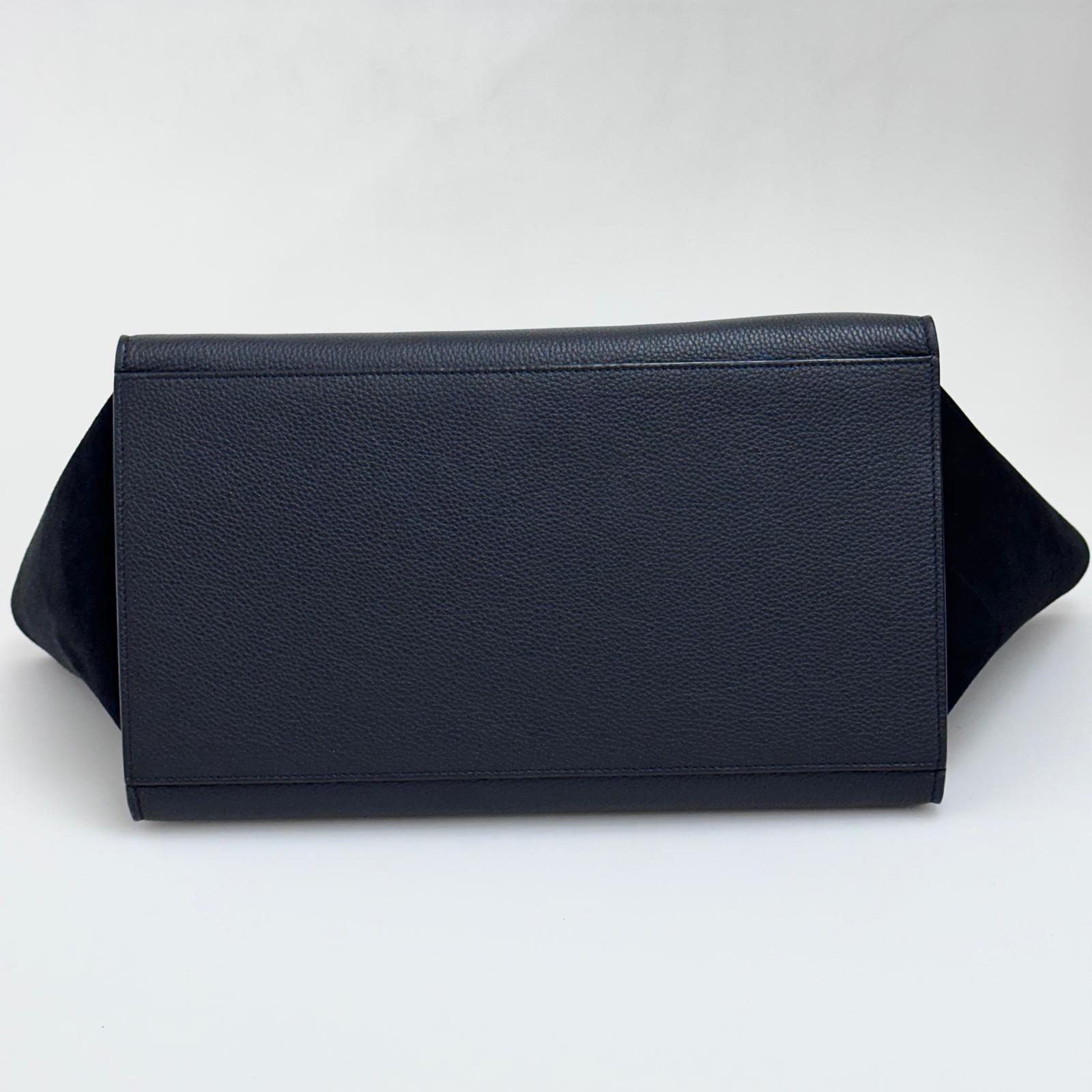 Céline Borsa Trapeze Medium in Pelle e Suede Nero