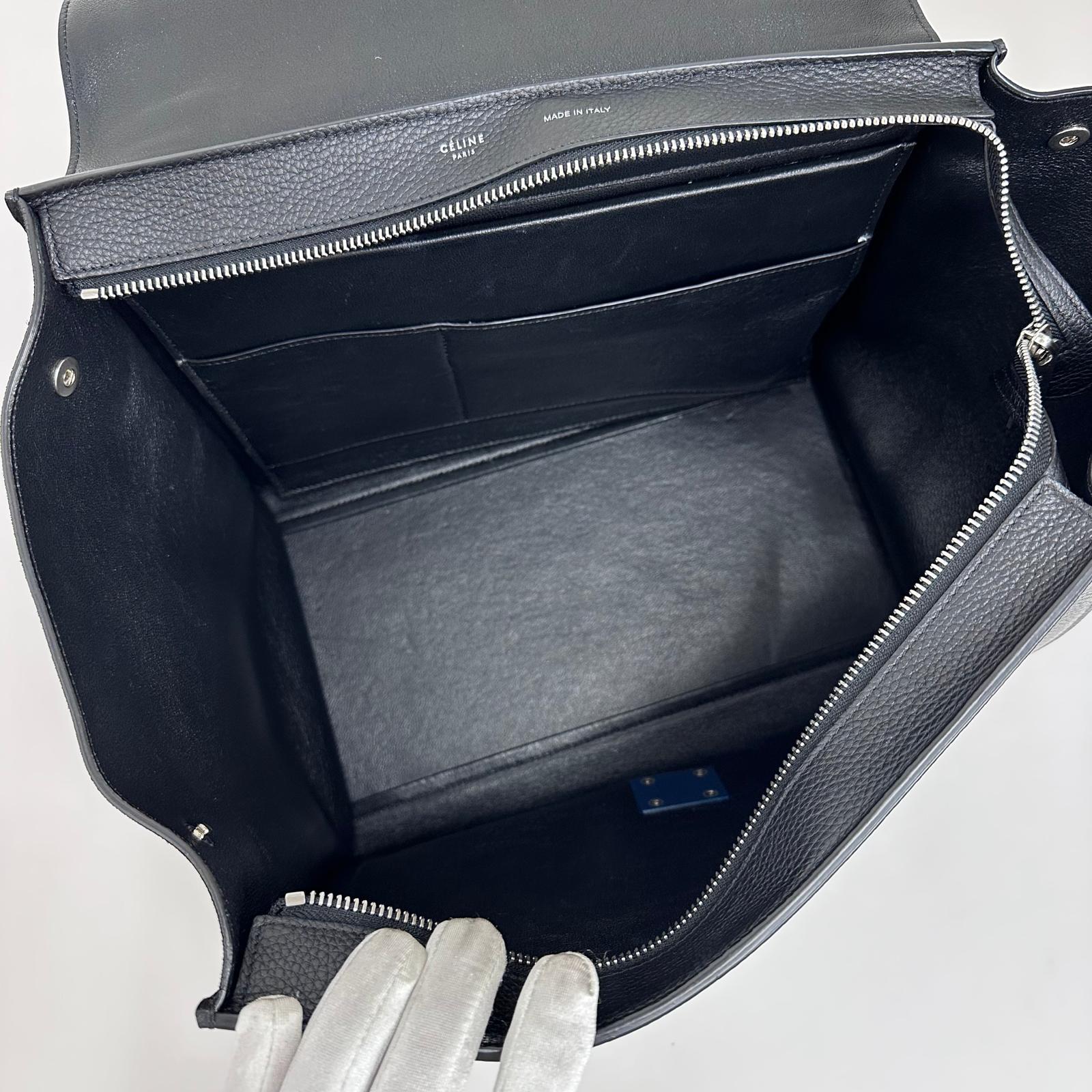 Céline Borsa Trapeze Medium in Pelle e Suede Nero