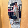 Céline Borsa Trapeze Medium in Pelle e Suede Nero