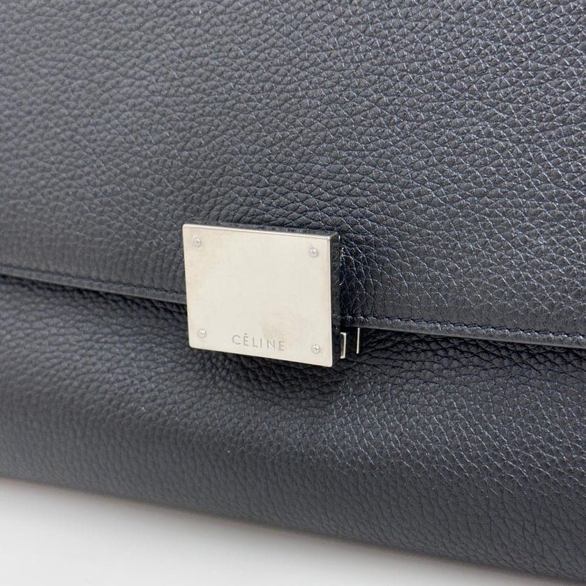 Céline Borsa Trapeze Medium in Pelle e Suede Nero