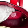 Céline Borsa Vintage Secchiello in Pelle Rossa con Anello Logo Dorato