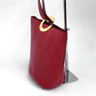 Céline Borsa Vintage Secchiello in Pelle Rossa con Anello Logo Dorato