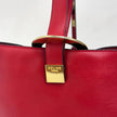 Céline Borsa Vintage Secchiello in Pelle Rossa con Anello Logo Dorato