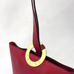 Céline Borsa Vintage Secchiello in Pelle Rossa con Anello Logo Dorato