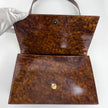 Céline Borsa Vintage Tweed Noisette in Pelle Effetto Radica