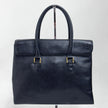 Céline Borsa a mano in pelle nera vintage con chiusura bijoux oro