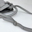 Céline Borsa a spalla Nano Bucket grigia in pelle liscia