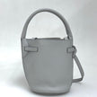 Céline Borsa a spalla Nano Bucket grigia in pelle liscia