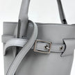 Céline Borsa a spalla Nano Bucket grigia in pelle liscia