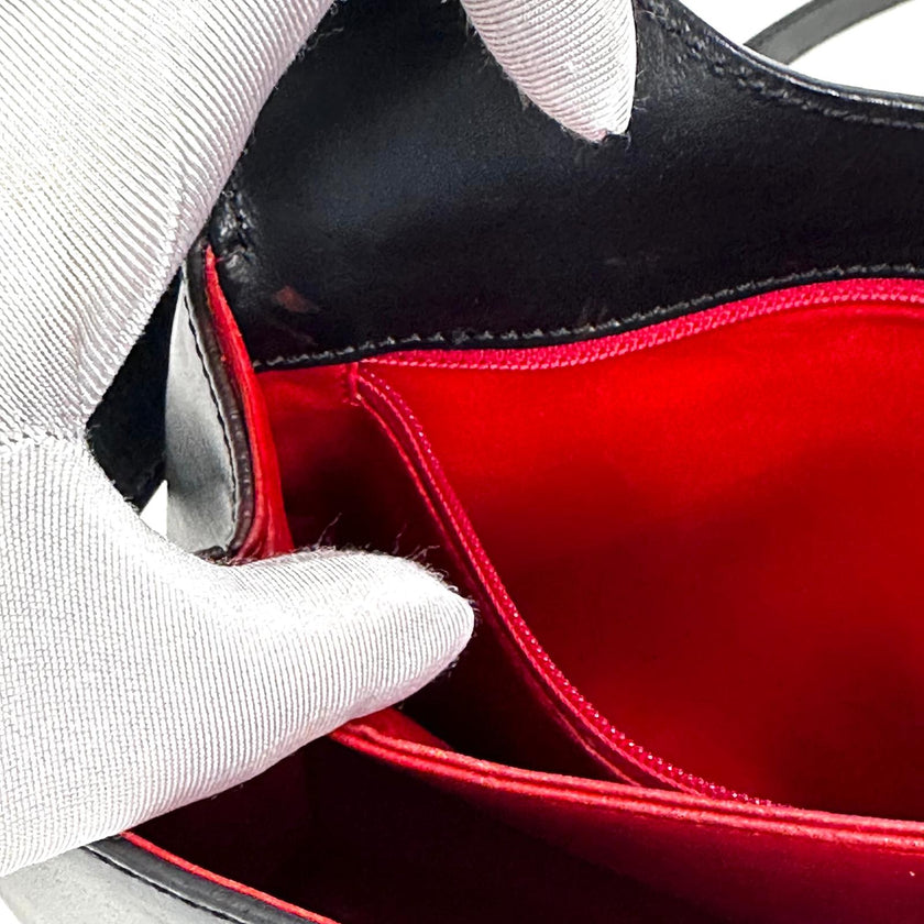 Céline C Phoebe Philo borsa a spalla in pelle nera a due vie