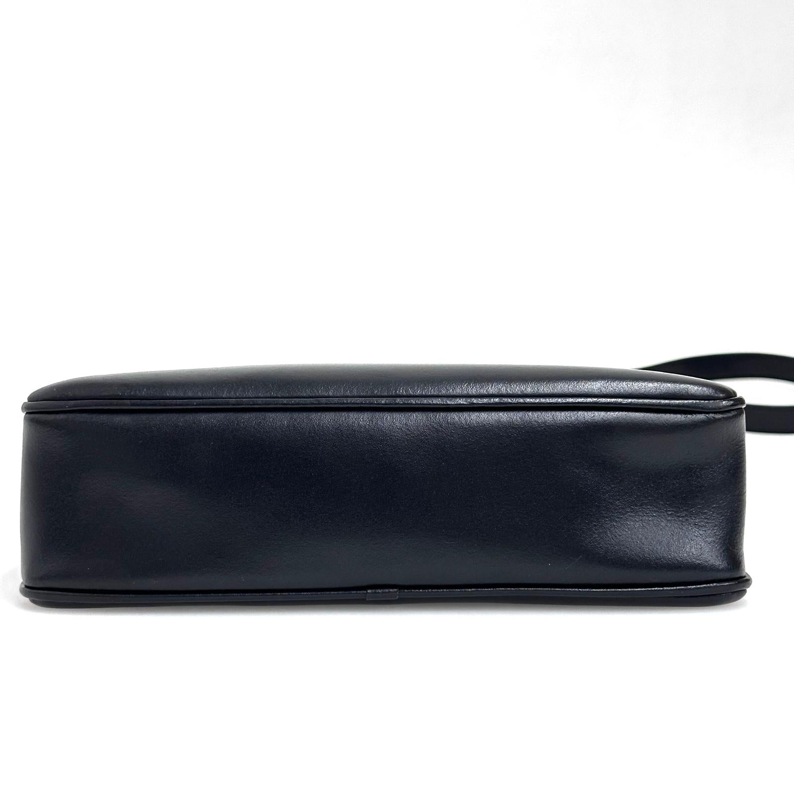 Céline C Phoebe Philo borsa a spalla in pelle nera a due vie