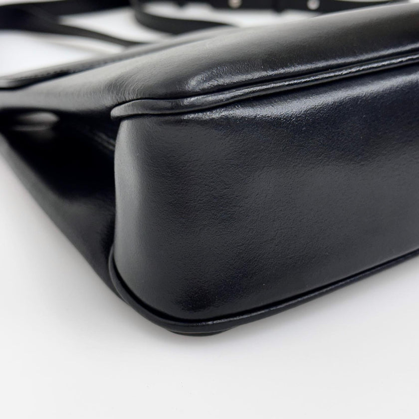 Céline C Phoebe Philo borsa a spalla in pelle nera a due vie