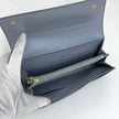 Celine Large Flap Wallet in Pelle di Vitello Granata Grigio