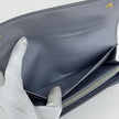 Celine Large Flap Wallet in Pelle di Vitello Granata Grigio