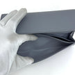Celine Large Flap Wallet in Pelle di Vitello Granata Grigio