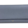 Celine Large Flap Wallet in Pelle di Vitello Granata Grigio