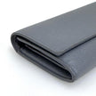 Celine Large Flap Wallet in Pelle di Vitello Granata Grigio