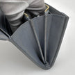 Celine Large Flap Wallet in Pelle di Vitello Granata Grigio