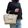 Céline borsa a mano Luggage Micro in pelle beige
