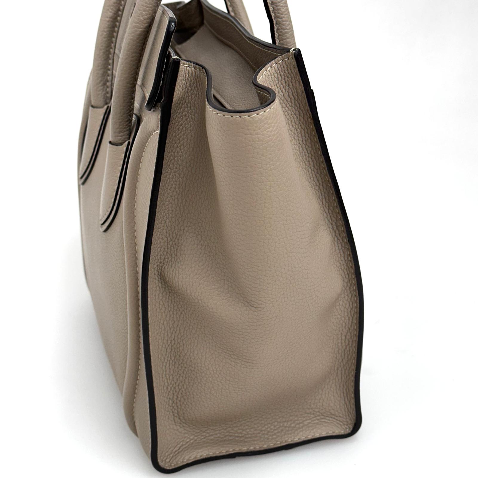 Céline borsa a mano Luggage Micro in pelle beige