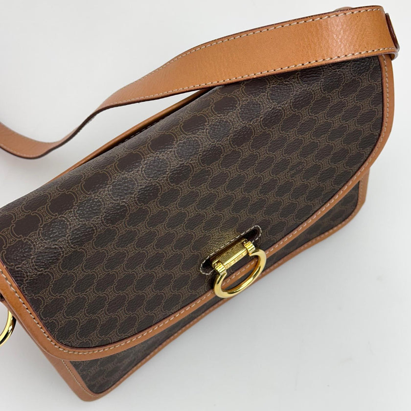 Céline borsa tracolla Macadam canvas e pelle