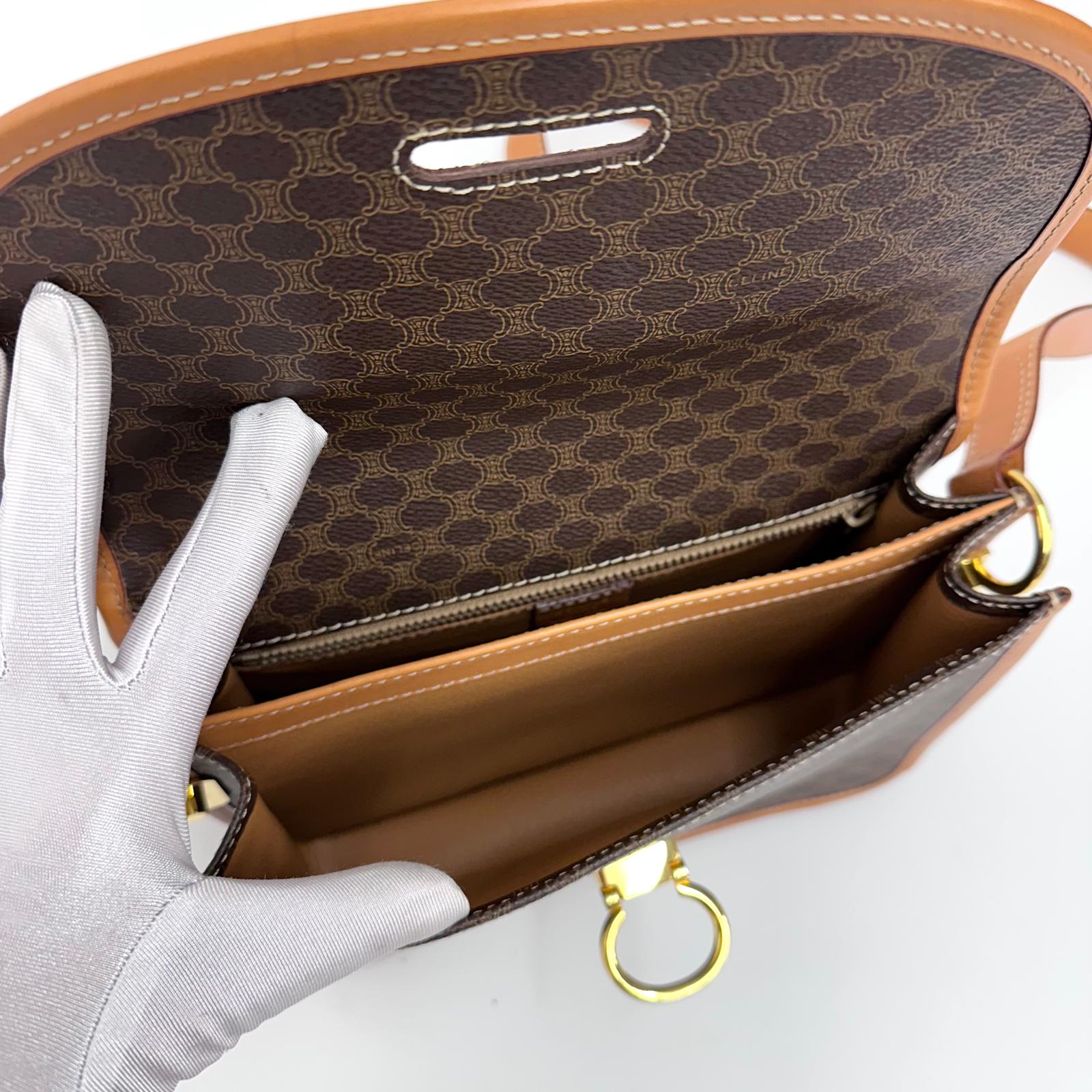 Céline borsa tracolla Macadam canvas e pelle