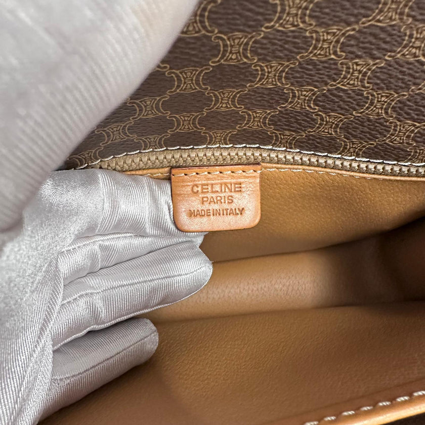 Céline borsa tracolla Macadam canvas e pelle