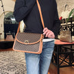 Céline borsa tracolla Macadam canvas e pelle