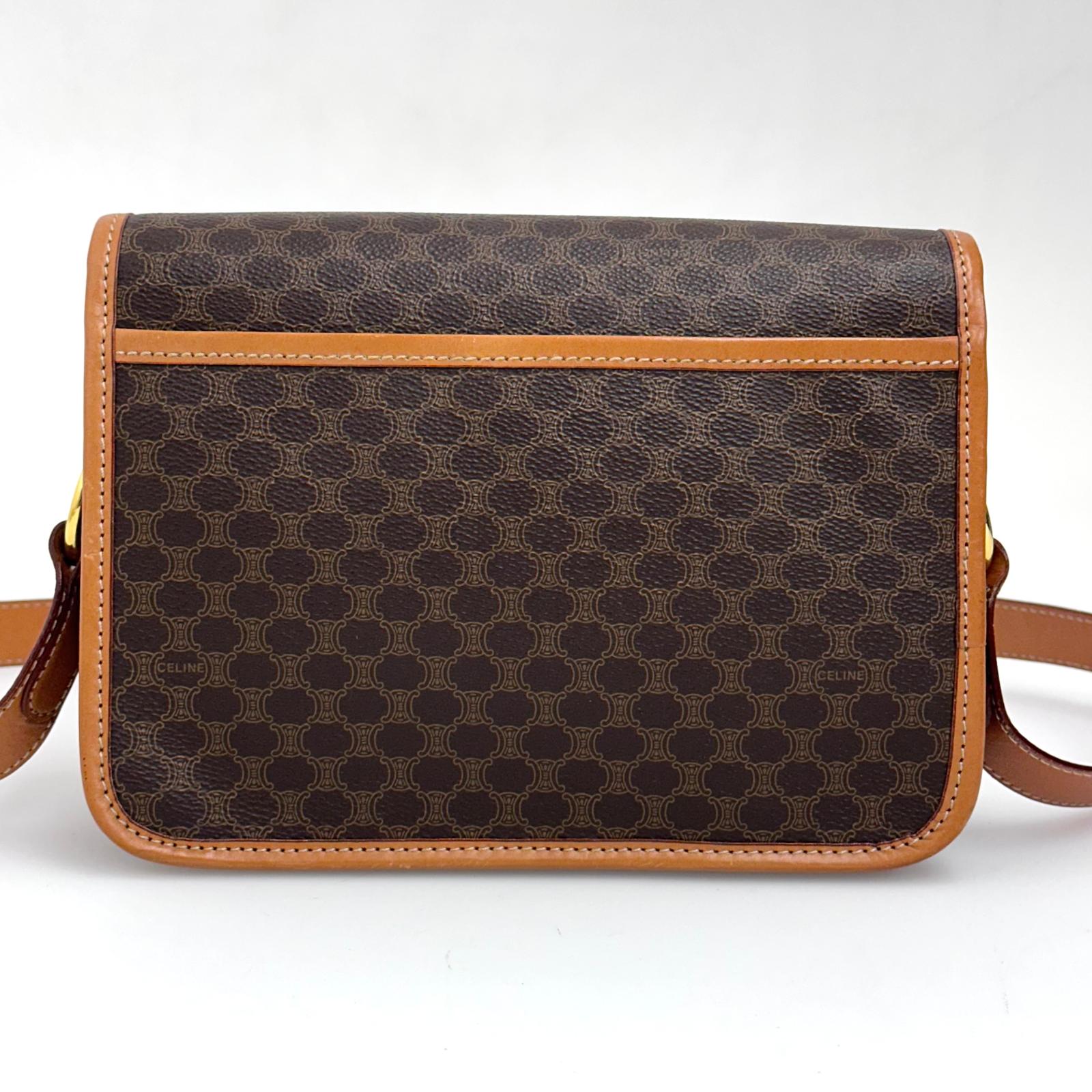 Céline borsa tracolla Macadam canvas e pelle