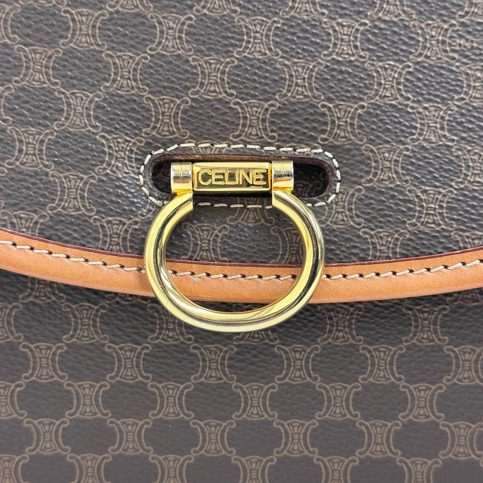 Céline borsa tracolla Macadam canvas e pelle