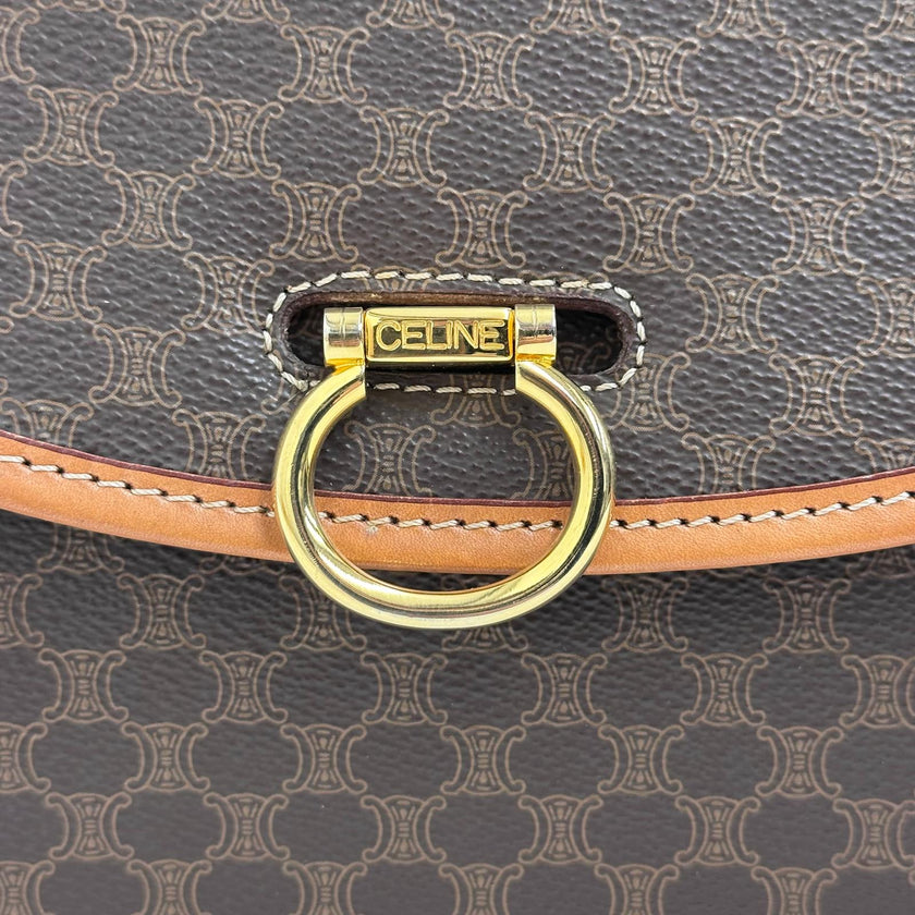 Céline borsa tracolla Macadam canvas e pelle