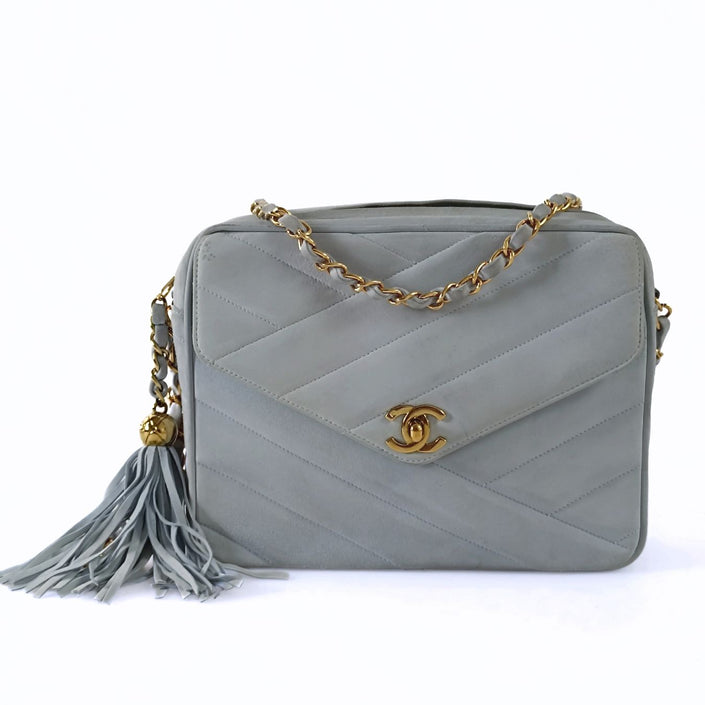 Chanel borsa a tracolla modello Camera con frangia
