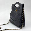 Chanel 31 Borsa Vintage Nera in Pelle Matelassé con Tracolla