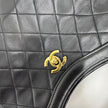 Chanel 31 Borsa Vintage Nera in Pelle Matelassé con Tracolla