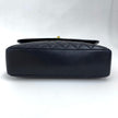 Chanel Borsa Classic Flap 25 in Pelle Nera con Finiture in Oro 24k