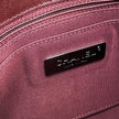 Chanel Borsa Classica Single Flap in Pelle Bordeaux con Finiture Bicolore Oro e Argento