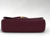 Chanel Borsa Classica Single Flap in Pelle Bordeaux con Finiture Bicolore Oro e Argento