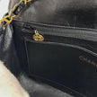 Chanel Borsa Diana Vintage in Vernice Nera Matelassé