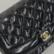 Chanel Borsa Diana Vintage in Vernice Nera Matelassé